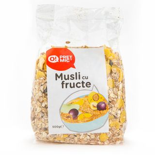 O! PRET MIC Musli cu fructe 500g