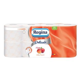 Hartie igienica Delicate Silky Peach 3 straturi 8 role Regina