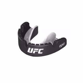OPRO SELF-FIT GOLD UFC Braces Black Metal/Silver