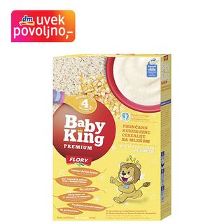 Baby King pirinčano kukuruzne cerealije sa mlekom 200g 