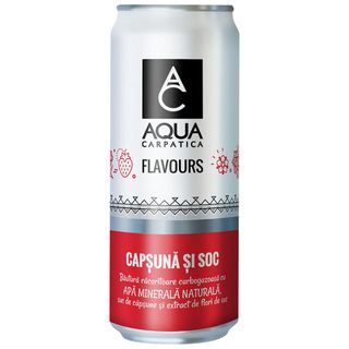 Bautura carbogazoasa Aqua Carpatica cu soc si capsuni, doza, 0.33 l