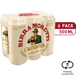 Birra Moretti, Bere blonda 6 0.5 L (ID 43212)