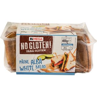 MEGA, Paine alba feliata fara gluten 400g (ID 19717)