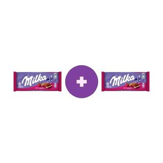 Milka Ciocolata Crema Cu Zmeura 100G, 2 la pret de 1