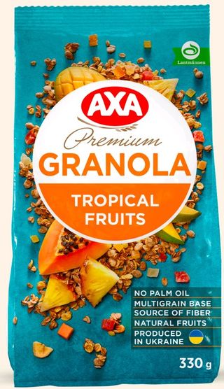 AXA Granola Premium cu fructe tropicale 330g