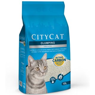 Nisip pentru litiera City Cat Clumping Act Carbon Uns 10L
