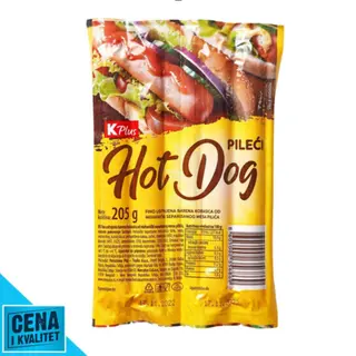 Hot dog pileci 205g k plus 8605002356869