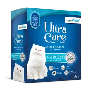 Asternut Igienic cu ioni de argint pt Pisici Sensibile Ultra Care 8L