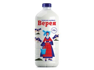 Мляко Прясно Верея 3% 2 Л-102909