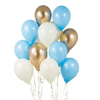 Buchet din baloane albastru auriu