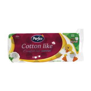 TOALET PAPIR BONI PERFEX COTTON COMFORT LINE NATURAL 10/1 3SL 1127957