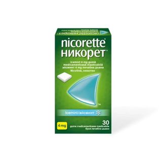 Никорет айсминт дъвки за отказване на цигарите 4мг х30