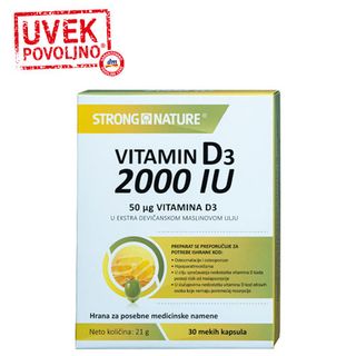 STRONG NATURE VITAMIN D3 2000IU 30/1