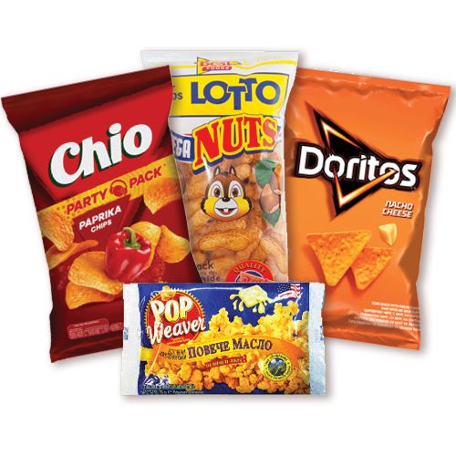 Чипс, Пуканки И Снакс