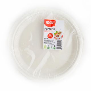 O! PRET MIC Farfurie biodegradabila plata mare 22cm 10 buc