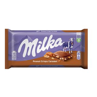 Milka шоколад Peanut Crispy Caramel 90г / 00111420