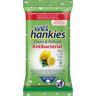 Wet Hankies Мокри кърпи лимон 15 БР / 38108317