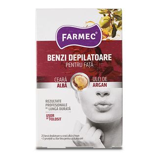 Farmec Benzi Depilatoare Fata Argan20Buc