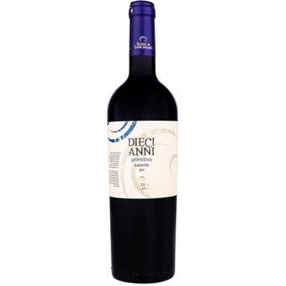 Vin Rosu Sec Feudi Di Guagnano Diecianni Primitivo Salento 13.5%, 0.75l