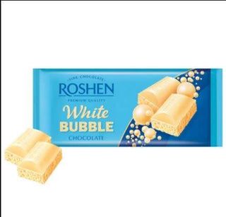Ciocolată Albă cu Bule Roshen 80 Gr