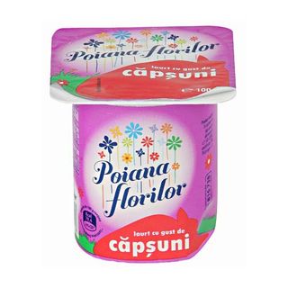 Poiana Florilor Iaurt Capsuni1,4%Gr.100G