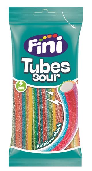 Jeleuri acrisoare Fini Tubes Sour, 80 g