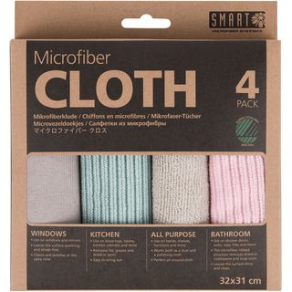 Set višenamjenskih mikrofiber krpa za čišćenje 4/1 roza/tirkiz E-1124-6