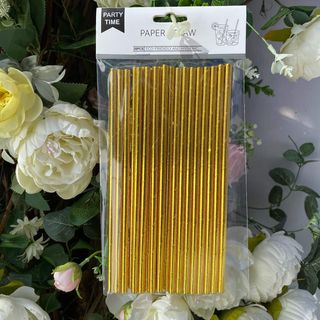 Трубочки картонные (золото, 20шт)