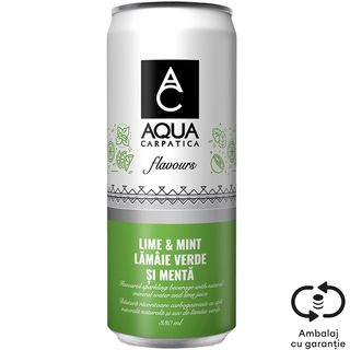 Aqua Carpatica, Apa minerala naturala carbogazoasa Lime & Mint 330ml (ID 57496)