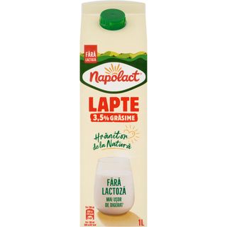 Napolact, Lapte fara lactoza 3.5% grasime 1L (ID 2350)