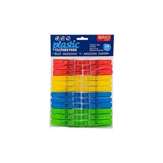 Brio Щипки за пране,пласт.8см, 24бр. / 00104331