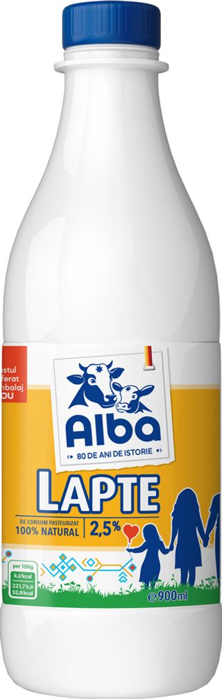 ALBA Lapte 2.5%, 900ml 