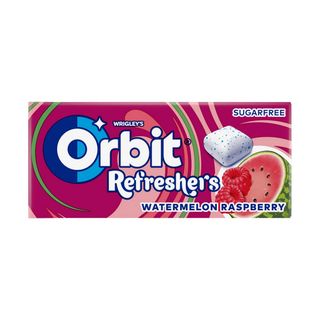 Guma de mestecat cu aroma de pepene si zmeura Orbit, fara zahar, 17.9 g