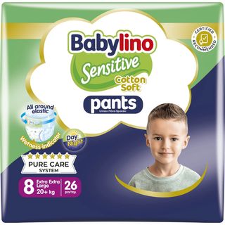 BABYLINO pelene gaćice sensitive 26 KOM extra large 20+ kg 8 | 5201263890345