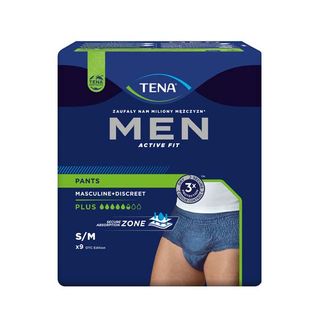 Tena Men Pants Plus S/M, 4X9P,Blue