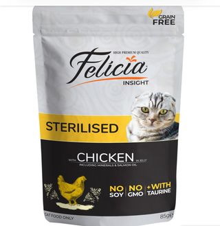 FELICIA Plic hrana umeda pentru pisici sterilizate, cu Pui 85g