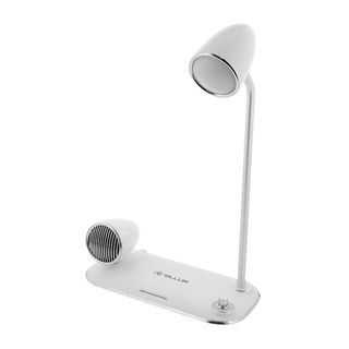 Incarcator wireless birou Tellur, 15W, Boxa Bluetooth 5W, Lampa de birou, Tellur Nostalgia, Alb
