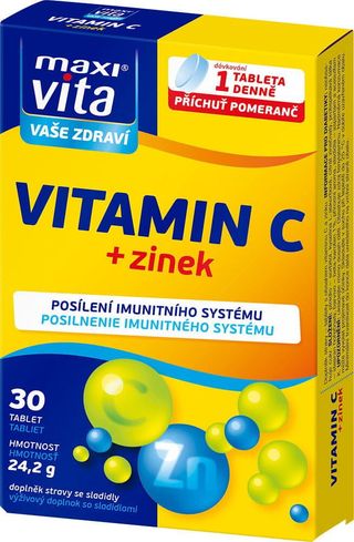 MAXI VITA vitamin C + cink 30 KOM | 8595011107470