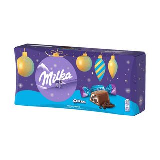 Bomboane de ciocolata cu crema cu aroma de vanilie si bucatele de biscuiti cu cacao Milka, 245 g