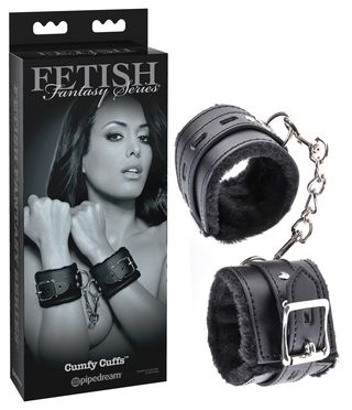 Catuse cu Blana Pipedream "Cumfy Cuffs" - Negru