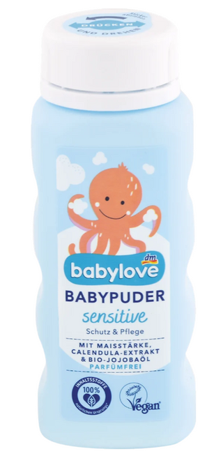 babylove pudra sensitiv bebe 100g