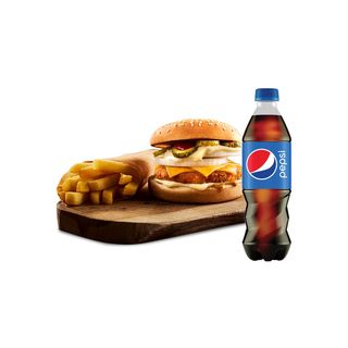 Burger vita 160g+cartofi prajiti 100g+Pepsi 0.5