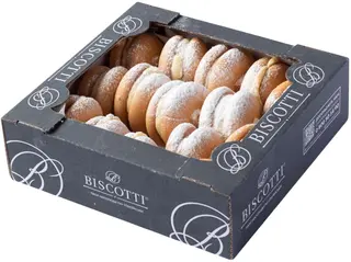 Fursecuri umplute cu crema cu aroma de banane Biscotti Banini, 500 g