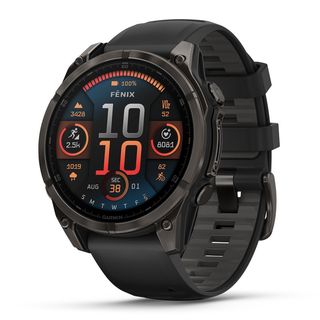 Fenix 8, 47 mm, AMOLED Sapphire, Carbon Gray DLC Tit., Black/Pebble Gray remen