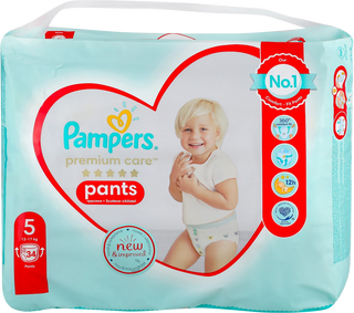 2111538 Pampers premium care pants, pelene-gaćice, veličina 5 (12 - 17 kg) 34 kom
