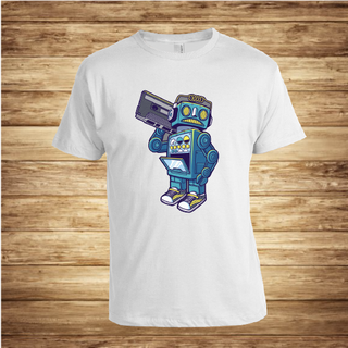 ROBOT bijela muška majica t-shirt