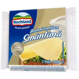 Hochland, Branza topita cu smantana, felii 140g (ID 29629)