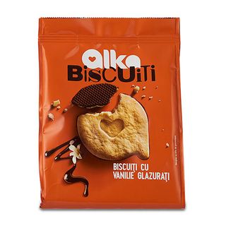 Alka Biscuiti Glazurati Cu Vanilie 180G