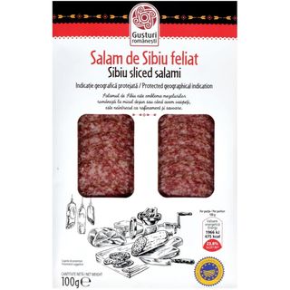 Gusturi romanesti, Salam de Sibiu feliat vid 100g (ID 89642)
