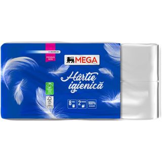 MEGA, Hartie igienica 2 straturi, 8 role (ID 42230)